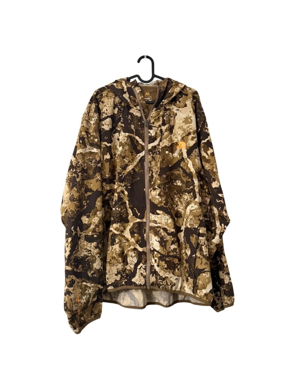 First Lite Corrugate Guide Brown Camo Hooded Full Zip Jacket Mens Size 2XLarge